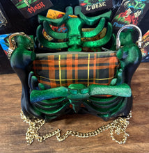 Load image into Gallery viewer, Gold and Emerald Ribcage Bag - One of a Kind