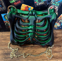 Load image into Gallery viewer, Gold and Emerald Ribcage Bag - One of a Kind