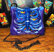 Load image into Gallery viewer, Ghost Type Ribcage Bag - Hand Painted- One of a Kind