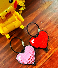 Load image into Gallery viewer, Pixel Heart Keychain