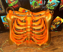 Load image into Gallery viewer, Ribcage Bag - Hand Painted- One of a Kind