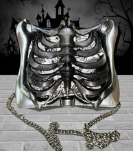 Load image into Gallery viewer, Ribcage Bag - Hand Painted- One of a Kind Nightmare Before Christmas