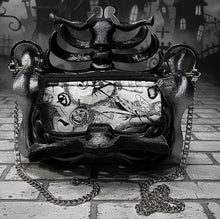 Load image into Gallery viewer, Ribcage Bag - Hand Painted- One of a Kind Nightmare Before Christmas