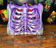 Load image into Gallery viewer, Ribcage Bag - Hand Painted- One of a Kind Pretty N Tarot