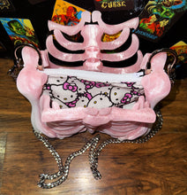 Load image into Gallery viewer, Ribcage Bag - Hand Painted- One of a Kind Pastel Pink