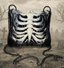 Load image into Gallery viewer, Bag of Bones Ribcage Bag - Hand Painted- One of a Kind