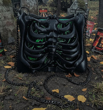 Load image into Gallery viewer, Bag of Bones Ribcage Bag - Hand Painted- One of a Kind