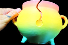Load image into Gallery viewer, Rainbow Cauldron Yarn Bowl
