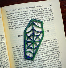 Load image into Gallery viewer, Spiderweb Coffin Bookmark