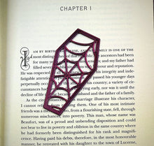 Load image into Gallery viewer, Spiderweb Coffin Bookmark