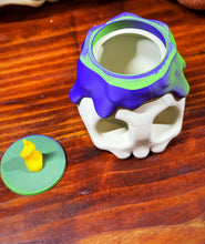 Load image into Gallery viewer, Purple and Green Skull Candle Stash Box