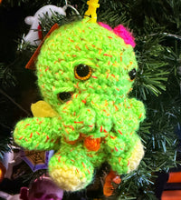 Load image into Gallery viewer, Neon Cthulhu Keychain