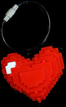 Load image into Gallery viewer, Pixel Heart Keychain