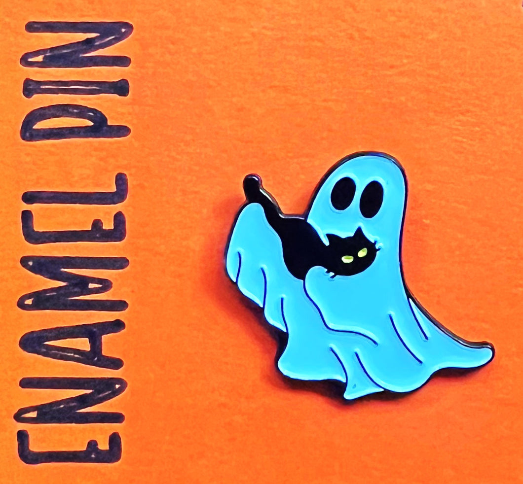 Ghost Kitty Enamel Pin