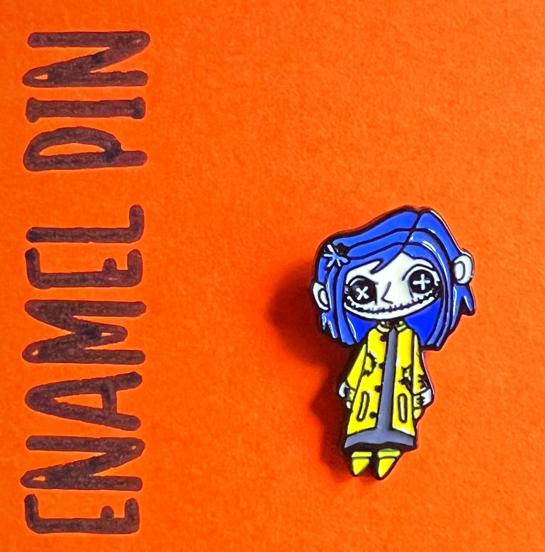 Coraline Doll Enamel Pin