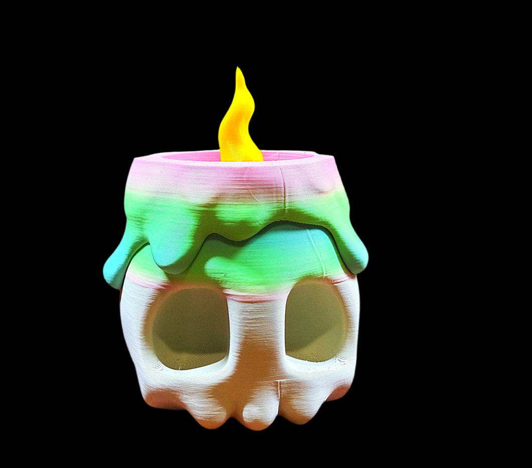 Pastel Skull Candle Stash Jar