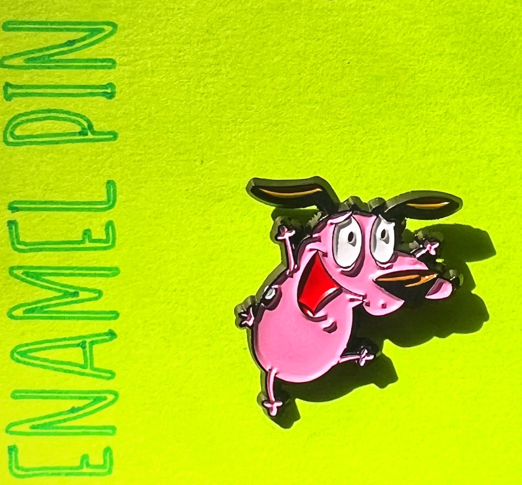 “Yay” Courage the Cowardly Dog Enamel Pin