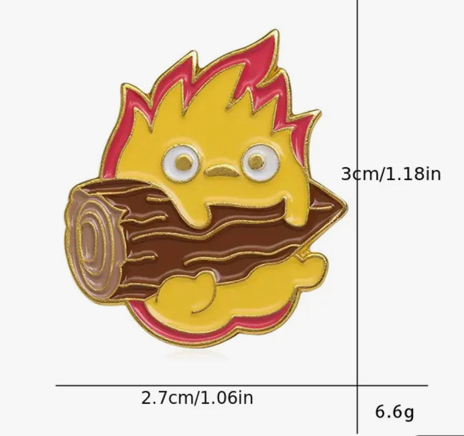 Calcifer Enamel Pin