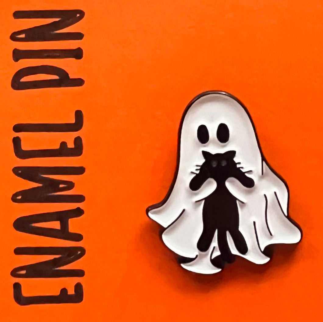 Ghost Kitty Enamel Pin