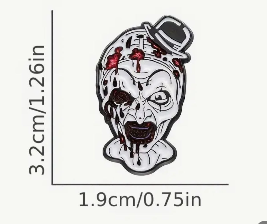 Bloody Art the Clown Enamel Pin