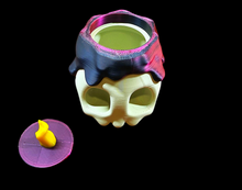 Load image into Gallery viewer, Red and Black Skull Candle Stash Box
