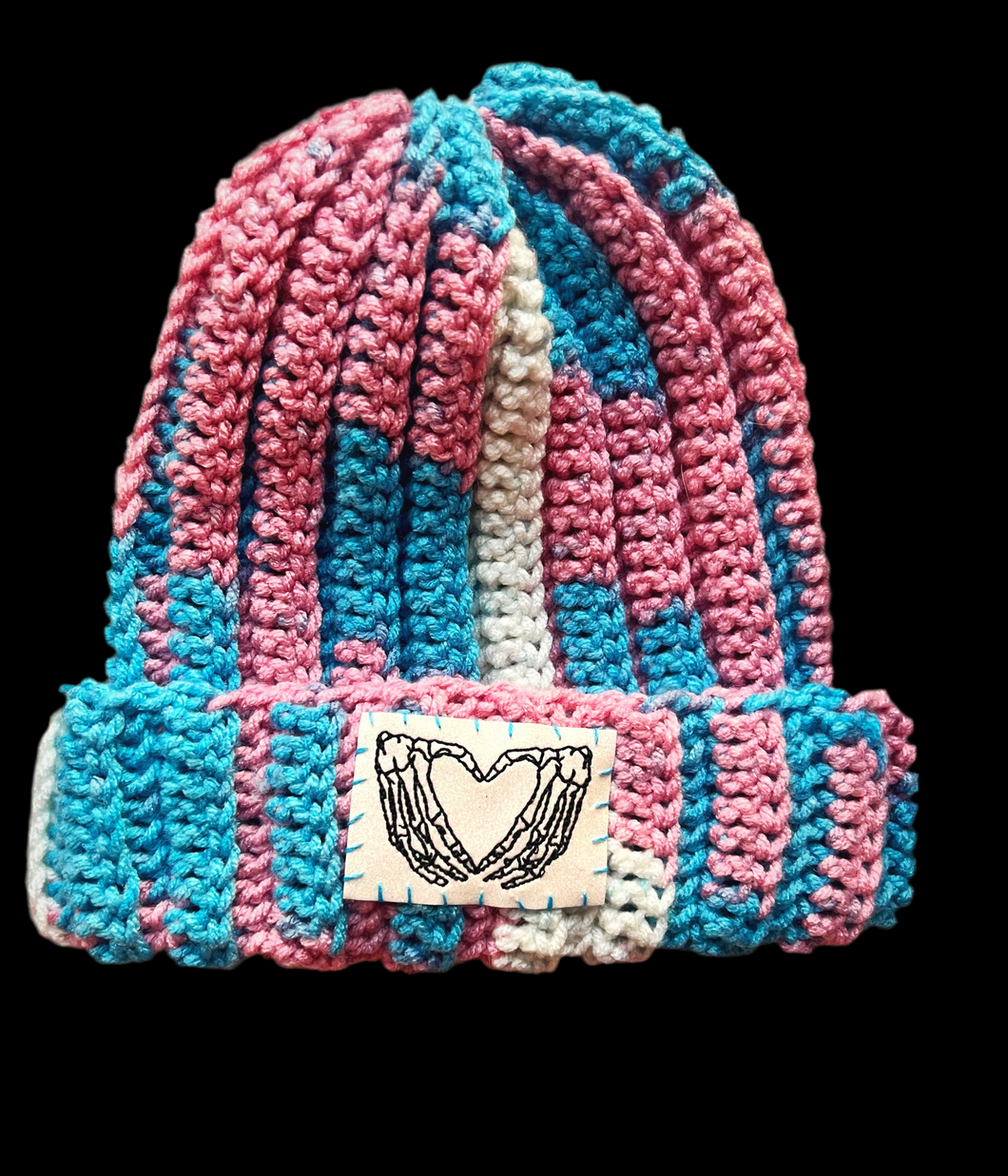 Skeleton Heart Hands Beanie