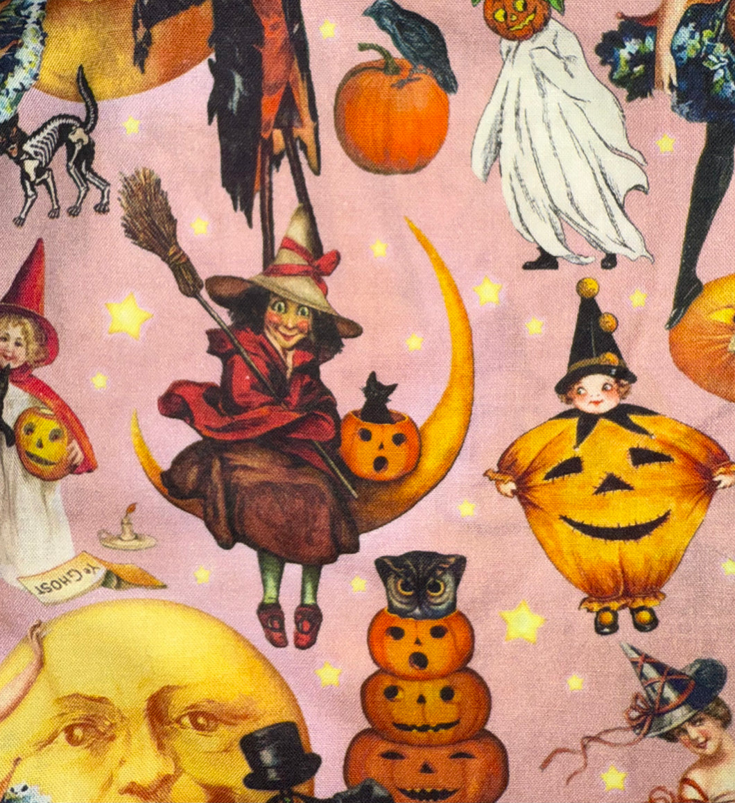 Ribcage Bag Lining Replacement - Pink Vintage Halloween