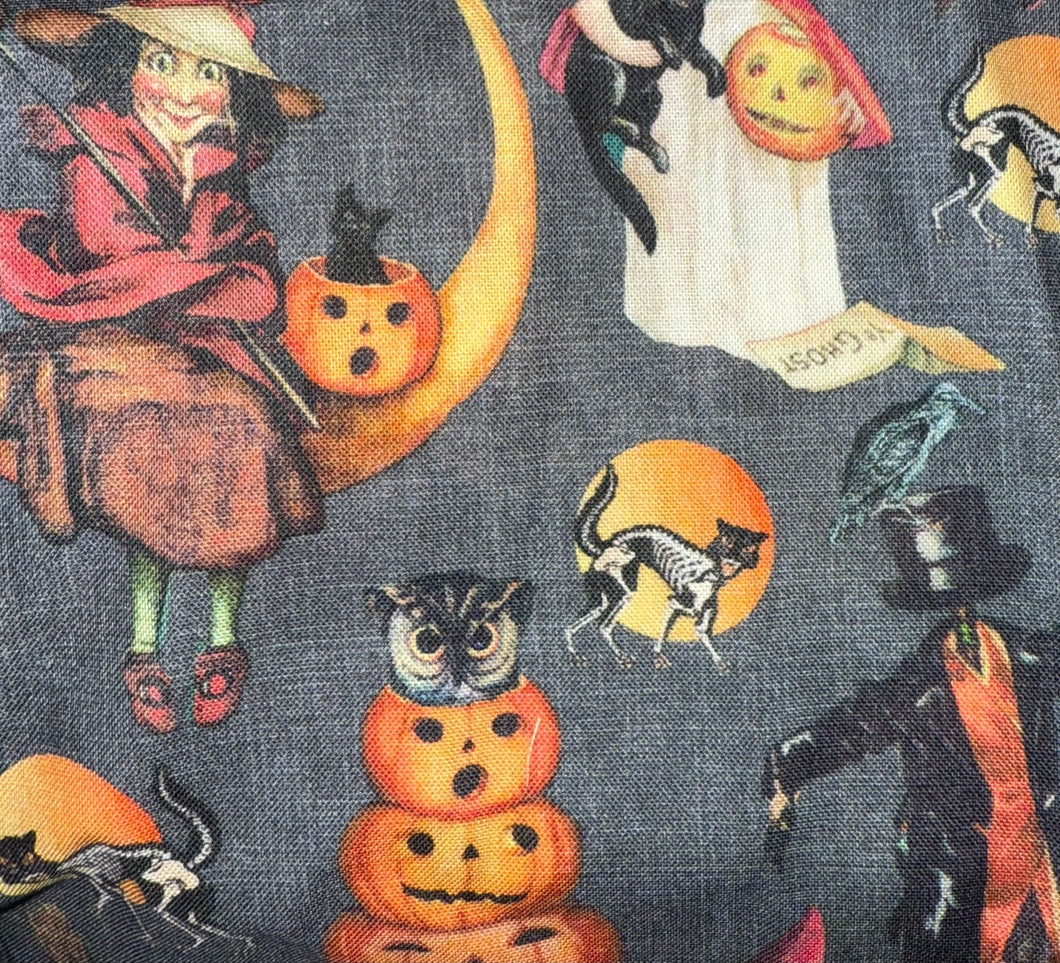 Ribcage Bag Lining Replacement - Grey Vintage Halloween