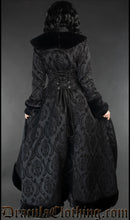 Load image into Gallery viewer, Dracula Clothing Black Pocket Winter Coat
