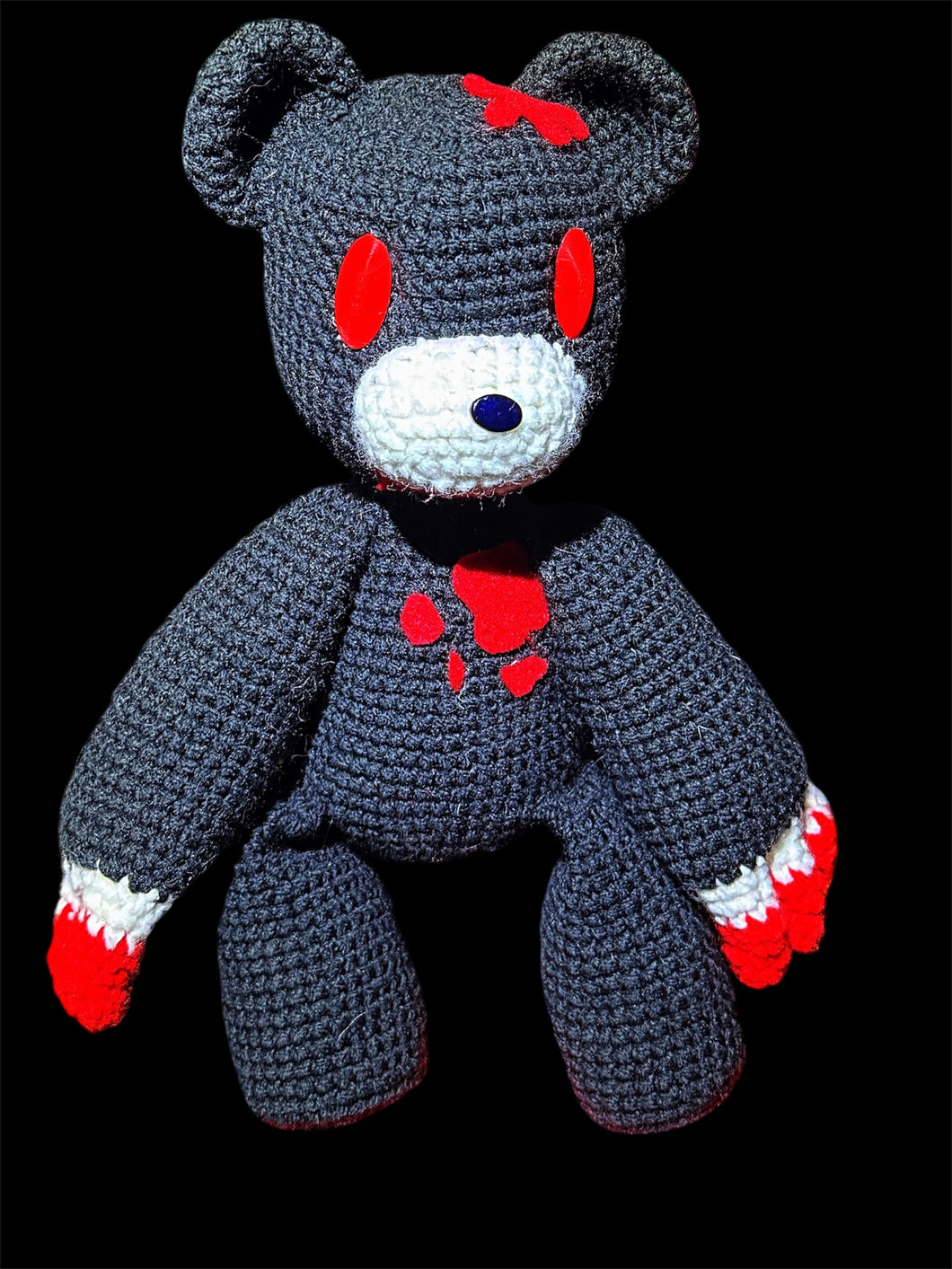 Gloomy Bear- Gothic Plushie with a Bite