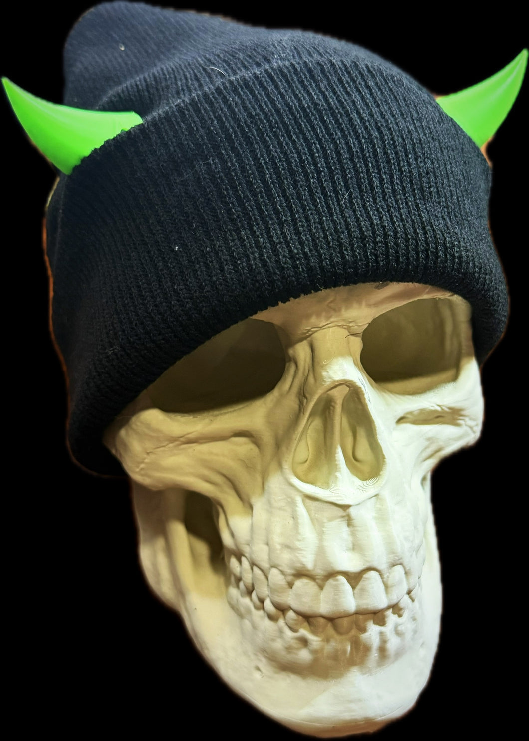 Green Horned Beanie