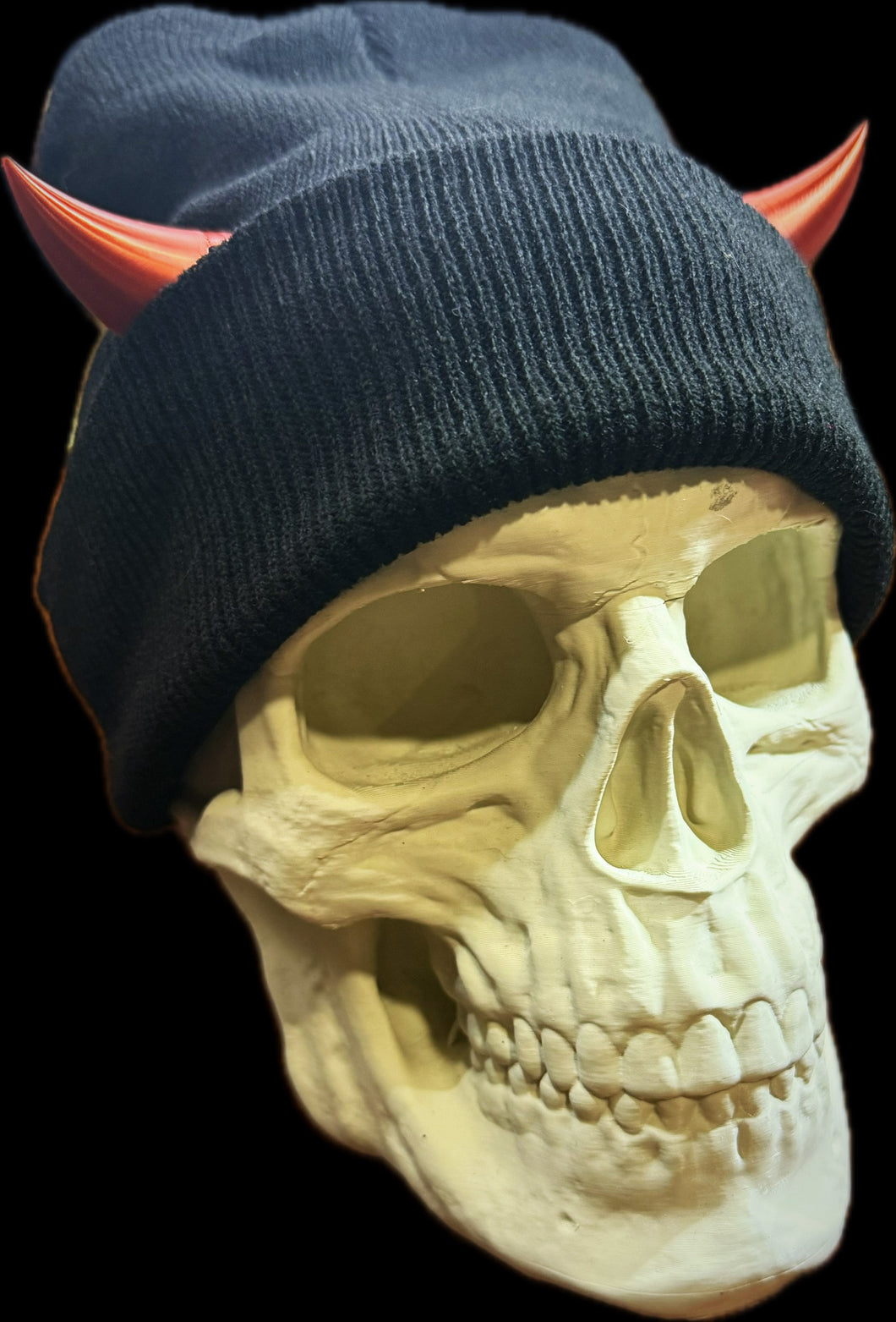 Red Horned Beanie