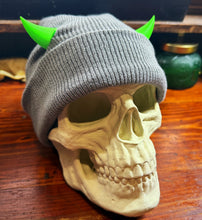 Load image into Gallery viewer, Green Horned Beanie
