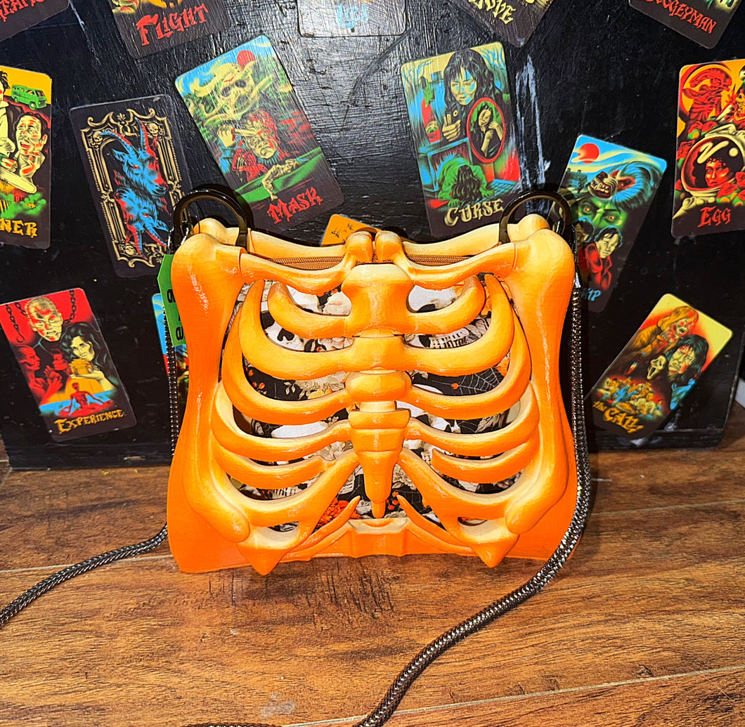 Ribcage Bag - Hand Painted- One of a Kind