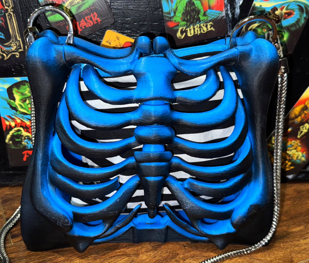 Ribcage Bag - Hand Painted- One of a Kind