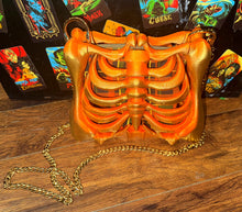 Load image into Gallery viewer, Ribcage Bag - Hand Painted- One of a Kind
