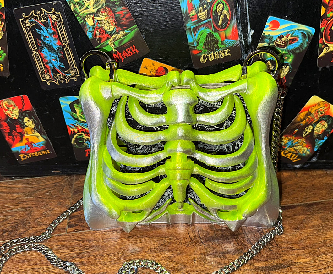 PRE ORDER Ribcage Bag - Hand Painted- One of a Kind