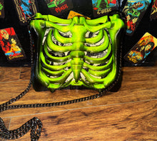 Load image into Gallery viewer, Ribcage Bag - Hand Painted- One of a Kind
