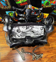 Load image into Gallery viewer, Ribcage Bag - Hand Painted- One of a Kind Nightmare Before Christmas
