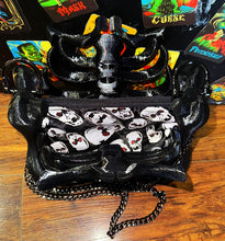 Load image into Gallery viewer, Ribcage Bag - Hand Painted- One of a Kind Back to Black
