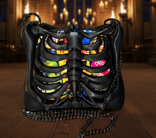 Load image into Gallery viewer, Ribcage Bag - Hand Painted- One of a Kind Harry Potter
