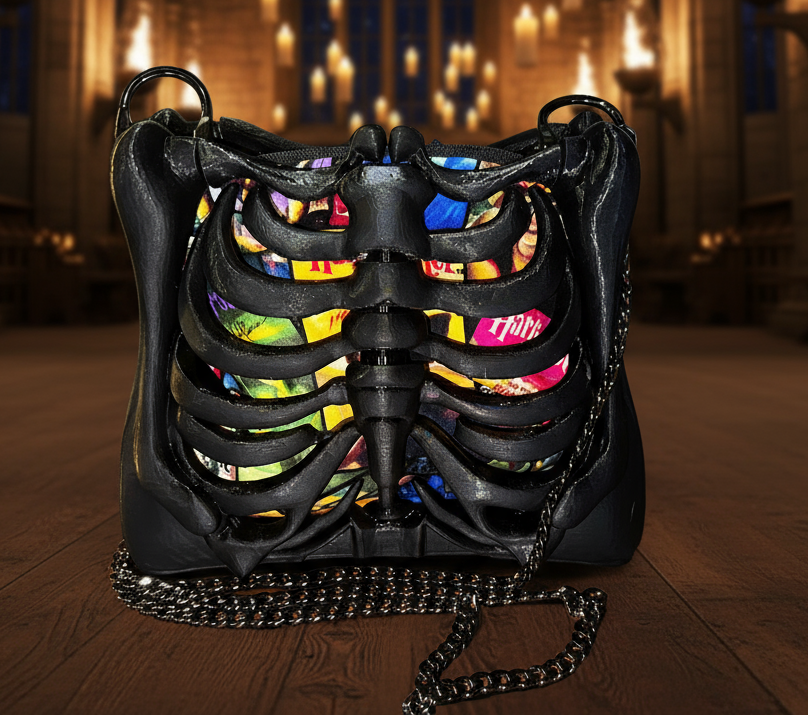 Ribcage Bag - Hand Painted- One of a Kind Harry Potter