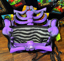 Load image into Gallery viewer, Ribcage Bag - Hand Painted- One of a Kind Purple Goth
