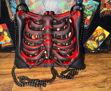 Load image into Gallery viewer, Ribcage Bag - Hand Painted- One of a Kind Friday the 13th
