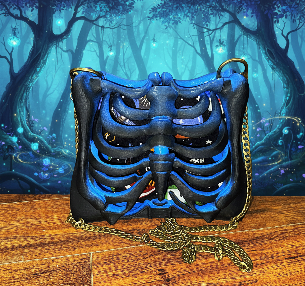 🌙 Mystic Ribcage Bag – “The Star” Lining Edition