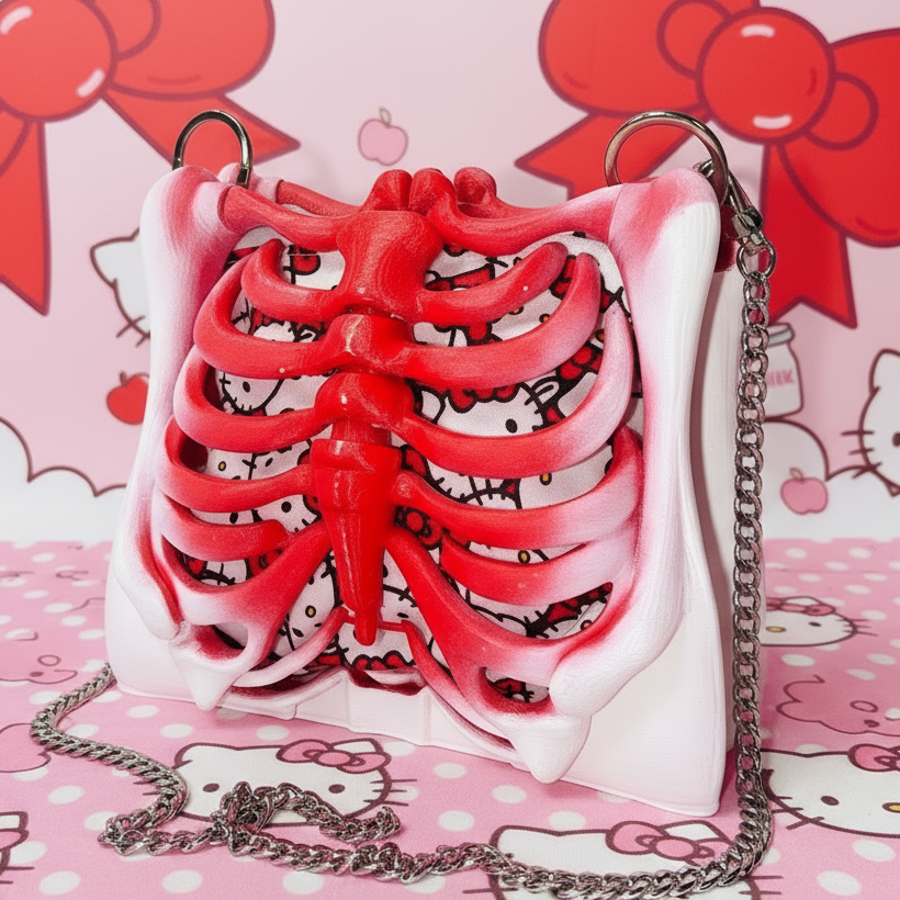 Ribcage Bag - One of a Kind 🖤 Hello Kitty 🖤