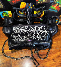 Load image into Gallery viewer, Ribcage Bag - Hand Painted- One of a Kind Spiderweb
