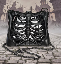Load image into Gallery viewer, Jack Skellington Ribcage Bag - Hand Painted- One of a Kind
