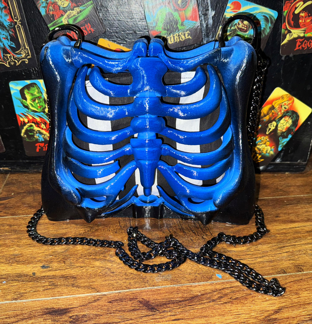 ⚡️ Electric Blue Ribcage Bag 🖤💙