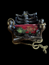 Load image into Gallery viewer, Antique Bone Red Ribcage Bag

